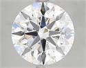 Lab Grown Diamond 5.03 Carats, Round with Excellent Cut, E Color, VVS2 Clarity and Certified by IGI