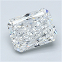 Natural Diamond 3.01 Carats, Radiant with  Cut, F Color, SI2 Clarity and Certified by GIA