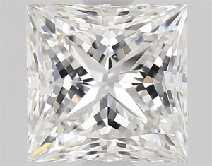 Picture of Natural Diamond 0.91 Carats, Princess with  Cut, F Color, VS2 Clarity and Certified by GIA