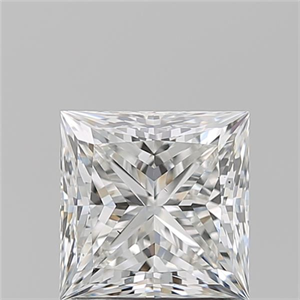 Picture of Natural Diamond 1.58 Carats, Princess with  Cut, F Color, VS2 Clarity and Certified by GIA