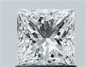 Natural Diamond 1.00 Carats, Princess with  Cut, G Color, SI1 Clarity and Certified by GIA