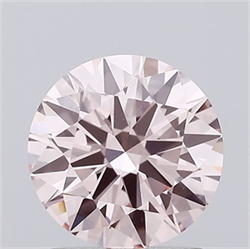 Picture of Lab Grown Diamond 1.41 Carats, Round with Ideal Cut, Fancy Intense Pink Color, VS1 Clarity and Certified by IGI