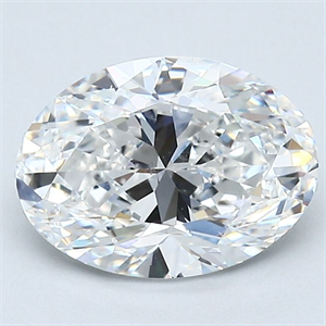 Foto Diamante Natural 1.85 quilates, Ovalado , Color E, claridad VS2 y certificado GIA de
