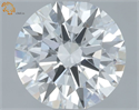 Lab Grown Diamond 1.02 Carats, Round with Ideal Cut, D Color, VVS2 Clarity and Certified by IGI