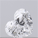 Natural Diamond 0.23 Carats, Heart with  Cut, D Color, VVS2 Clarity and Certified by GIA