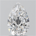 Natural Diamond 1.20 Carats, Pear with  Cut, D Color, I1 Clarity and Certified by GIA
