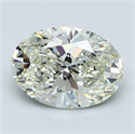 Natural Diamond 1.52 Carats, Oval with  Cut, K Color, SI1 Clarity and Certified by GIA