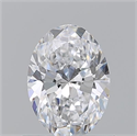 Natural Diamond 0.76 Carats, Oval with  Cut, D Color, VS2 Clarity and Certified by GIA