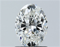 Natural Diamond 1.00 Carats, Oval with  Cut, G Color, SI1 Clarity and Certified by GIA