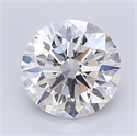Lab Grown Diamond 4.05 Carats, Round with Ideal Cut, E Color, VVS1 Clarity and Certified by IGI
