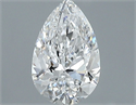 Natural Diamond 0.60 Carats, Pear with  Cut, D Color, SI1 Clarity and Certified by GIA