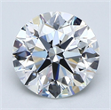 Natural Diamond 2.11 Carats, Round with Excellent Cut, F Color, VVS1 Clarity and Certified by GIA