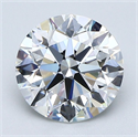 Natural Diamond 2.11 Carats, Round with Excellent Cut, F Color, VVS1 Clarity and Certified by GIA
