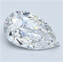 Natural Diamond 4.04 Carats, Pear with  Cut, E Color, VS1 Clarity and Certified by GIA