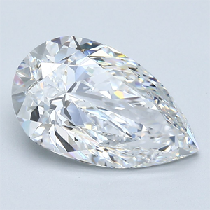 Picture of Natural Diamond 4.04 Carats, Pear with  Cut, E Color, VS1 Clarity and Certified by GIA