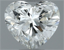 Natural Diamond 0.50 Carats, Heart with  Cut, H Color, VVS2 Clarity and Certified by IGI