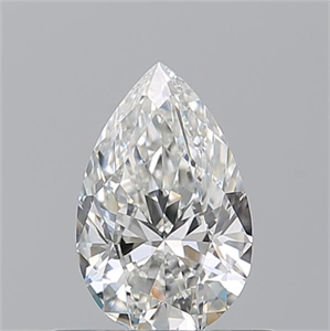 Picture of Natural Diamond 0.51 Carats, Pear with  Cut, G Color, VVS2 Clarity and Certified by GIA