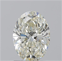 Natural Diamond 1.50 Carats, Oval with  Cut, K Color, SI1 Clarity and Certified by GIA
