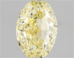 Picture of Lab Grown Diamond 2.01 Carats, Oval with  Cut, Fancy Vivid Yellow Color, VS1 Clarity and Certified by IGI