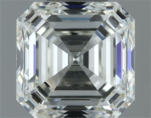 Picture of Natural Diamond 0.90 Carats, Asscher with  Cut, I Color, VVS1 Clarity and Certified by IGI
