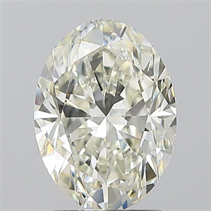 Picture of Natural Diamond 1.70 Carats, Oval with  Cut, K Color, SI1 Clarity and Certified by GIA