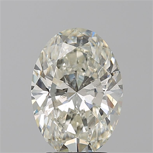 Picture of Natural Diamond 3.20 Carats, Oval with  Cut, K Color, SI2 Clarity and Certified by GIA