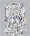 Natural Diamond 0.70 Carats, Radiant with  Cut, F Color, SI1 Clarity and Certified by GIA
