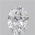 Natural Diamond 0.50 Carats, Oval with  Cut, D Color, VVS1 Clarity and Certified by GIA