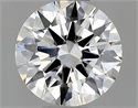 Natural Diamond 0.52 Carats, Round with Excellent Cut, F Color, SI1 Clarity and Certified by GIA