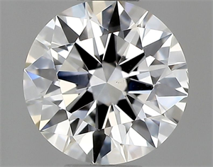 Picture of Natural Diamond 0.52 Carats, Round with Excellent Cut, F Color, SI1 Clarity and Certified by GIA