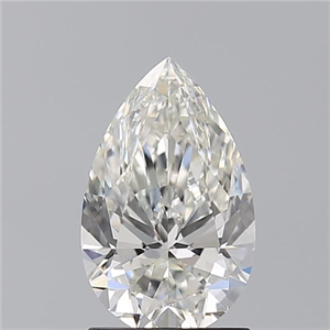 Picture of Natural Diamond 1.55 Carats, Pear with  Cut, I Color, VS2 Clarity and Certified by GIA