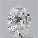 Natural Diamond 0.54 Carats, Oval with  Cut, D Color, VVS1 Clarity and Certified by GIA