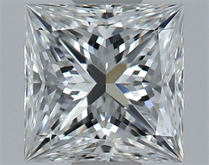 Picture of Natural Diamond 0.45 Carats, Princess with  Cut, E Color, IF Clarity and Certified by GIA