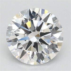 Picture of Lab Grown Diamond 1.60 Carats, Round with Ideal Cut, D Color, FL Clarity and Certified by IGI