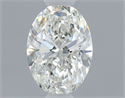 Natural Diamond 0.50 Carats, Oval with  Cut, H Color, VS2 Clarity and Certified by GIA