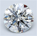Natural Diamond 3.23 Carats, Round with Excellent Cut, H Color, VS2 Clarity and Certified by GIA