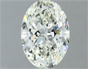 Natural Diamond 1.00 Carats, Oval with  Cut, K Color, VVS1 Clarity and Certified by IGI