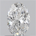 Natural Diamond 0.50 Carats, Oval with  Cut, D Color, SI1 Clarity and Certified by GIA