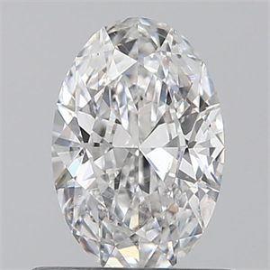Picture of Natural Diamond 0.50 Carats, Oval with  Cut, D Color, SI1 Clarity and Certified by GIA