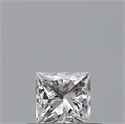 Natural Diamond 0.25 Carats, Princess with  Cut, F Color, VVS1 Clarity and Certified by GIA
