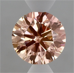 Picture of Lab Grown Diamond 1.52 Carats, Round with Excellent Cut, Fancy Vivid Pink Color, VS1 Clarity and Certified by IGI