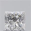 Diamante Natural 0.51 quilates, Princesa , Color D, claridad VVS2 y certificado GIA