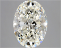 Natural Diamond 4.02 Carats, Oval with  Cut, H Color, VVS1 Clarity and Certified by HRD