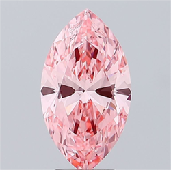 Picture of Lab Grown Diamond 4.02 Carats, Marquise with  Cut, Fancy Vivid Pink Color, VS2 Clarity and Certified by IGI