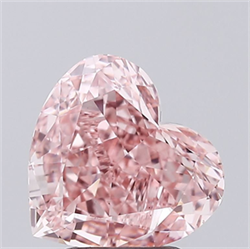 Picture of Lab Grown Diamond 2.80 Carats, Heart with  Cut, Fancy Vivid Pink Color, VS1 Clarity and Certified by IGI
