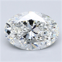 Natural Diamond 3.51 Carats, Oval with  Cut, F Color, VS1 Clarity and Certified by GIA