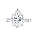 Natural Diamond 4.50 Carats, Pear with  Cut, E Color, SI1 Clarity and Certified by GIA