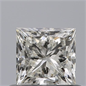 Natural Diamond 0.57 Carats, Princess with  Cut, G Color, VVS1 Clarity and Certified by IGI