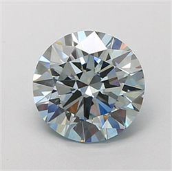 Picture of Lab Grown Diamond 1.81 Carats, Round with Ideal Cut, Fancy Intense Blue Color, VVS2 Clarity and Certified by IGI