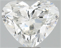 Natural Diamond 0.43 Carats, Heart with  Cut, I Color, VVS1 Clarity and Certified by GIA